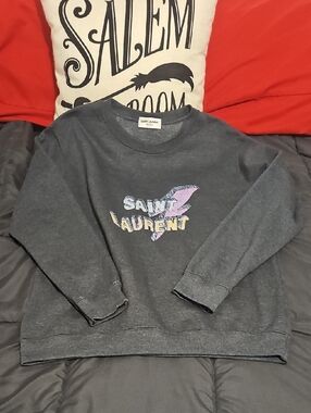 Authentic Saint Laurent Thunder Bolt Sweatshirt Size M